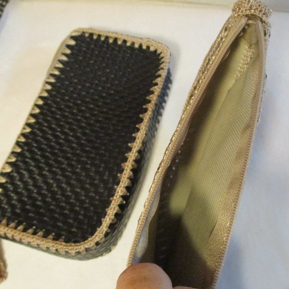 Lot of 2 Handmade Brown Ladies or Mens Pouches Make-up Cases Wallet - Picture 7 of 9